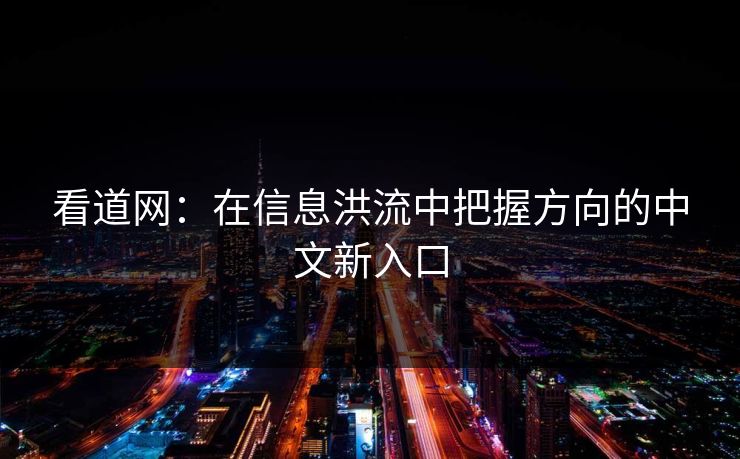 看道网：在信息洪流中把握方向的中文新入口